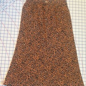 Sky and Sparrow Long Skirt Small Midi Black Floral Lightweight Straight Bohemian